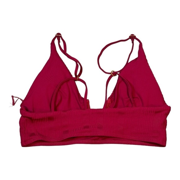 L*Space Pointelle Rib Siren Bikini Top - Cabernet NWOT - Picture 4 of 8